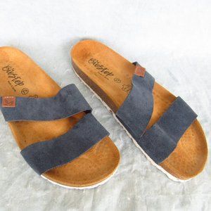 Biostep Leather Slip-on Sandals (Blue) – US Size 7.5